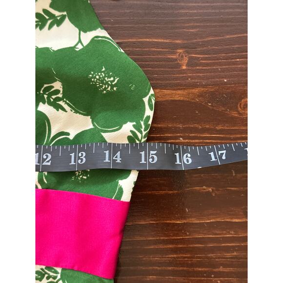 Donna Morgan Babydoll Maxi Dress 6 Green Floral Designer Summer Luxury Resort - Picture 10 of 13